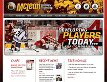 Tablet Screenshot of mcleanhockey.com